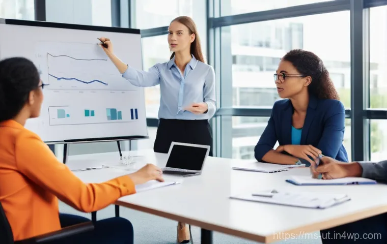 범용 역량을 통한 팀워크 증진 방법 - **Prompt 1: Effective Communication in a Diverse Team**
A diverse group of five professionals (m...