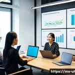 Home 21 범용 역량 강화의 장기적 이점 - A diverse group of Malaysian professionals in a modern office setting, engaging in a digital marketi...