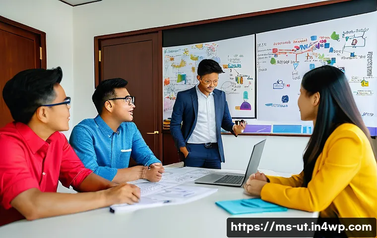 범용 역량 개발을 위한 문제 해결 기법 - A professional Malaysian office meeting room scene showing a diverse team of colleagues engaged in a...